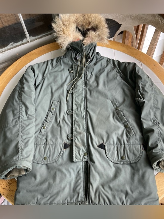 Other - Vintage 70s Arctic Parka Flight Jacket N 3B Fur Lined Hood Military Issued M/L